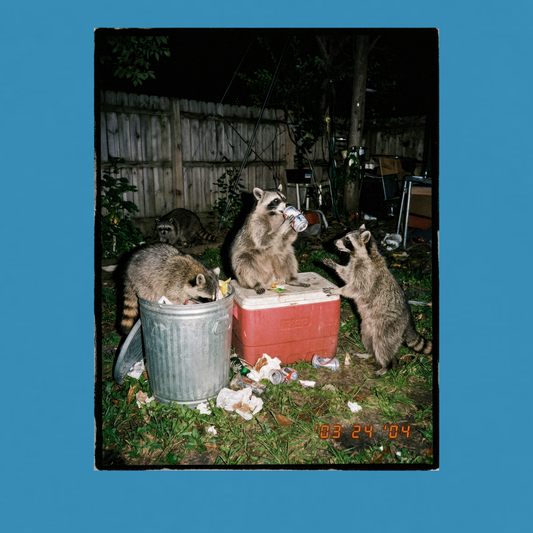 Backyard Racoon Party